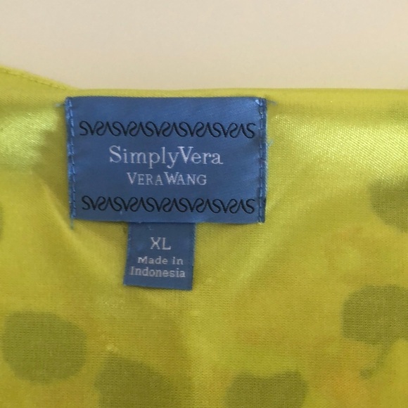 Simply Vera Wang Drawstring Sheer Top Cam Extra Large - Picture 3 of 11